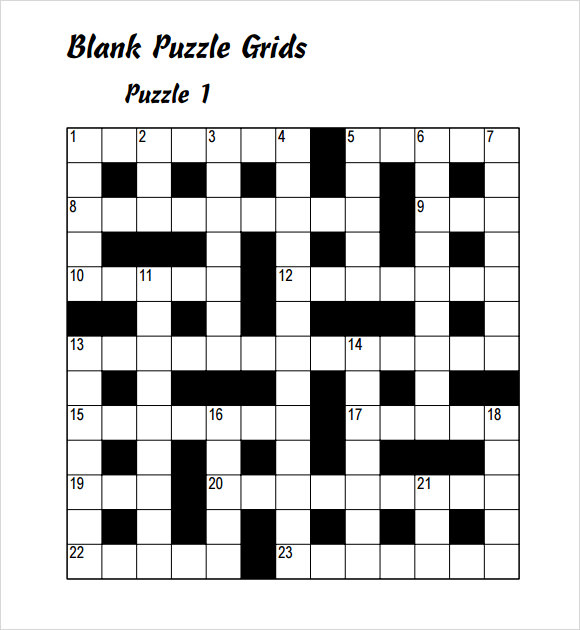 FREE 9 Blank Crossword Templates In PDF Excel EPS