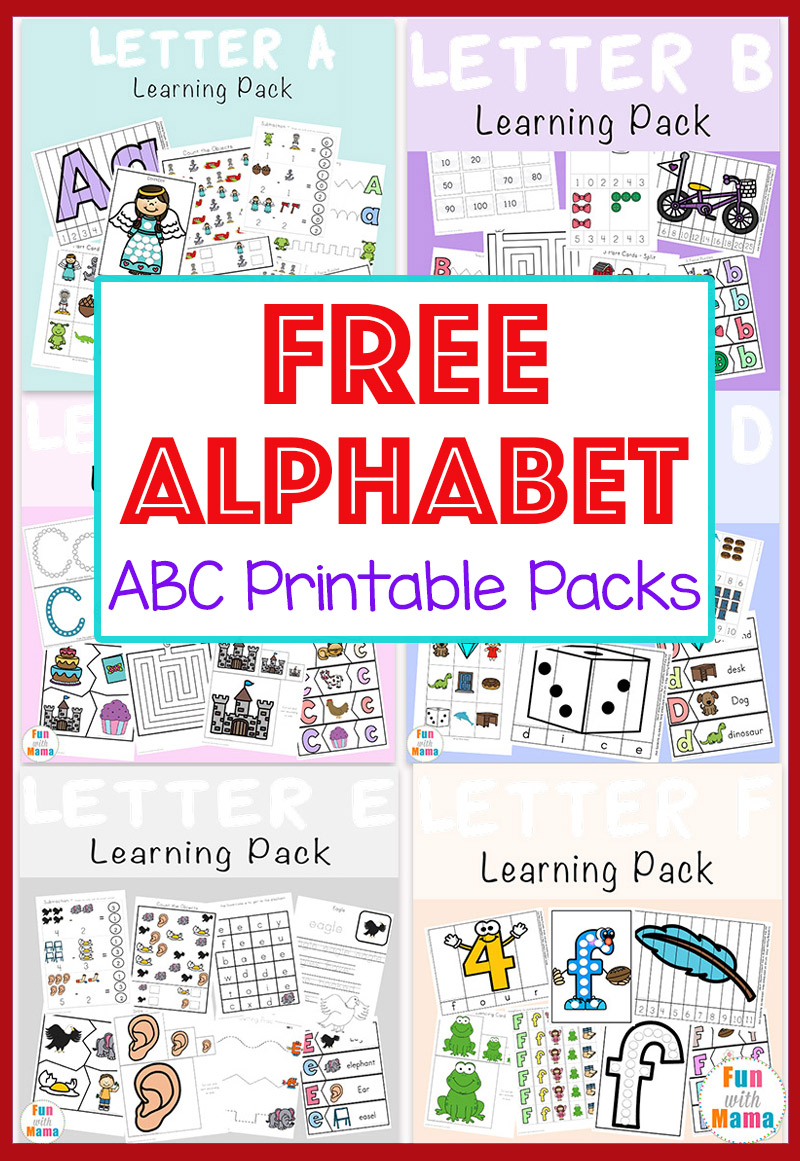 Free Alphabet ABC Printable Packs Fun With Mama