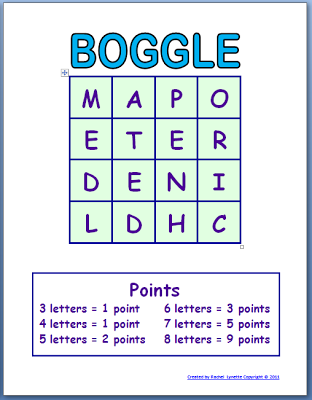 Free Boggle Templates For Your Classroom Minds In Bloom