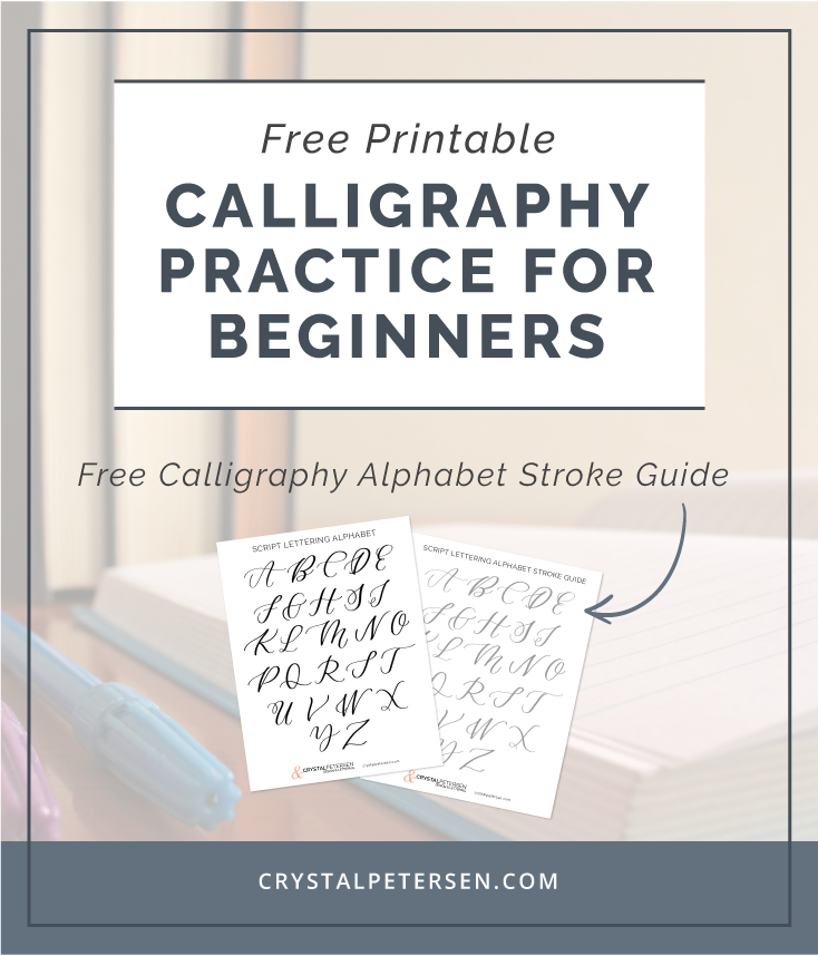 Free Calligraphy Alphabet Printable Crystal Petersen