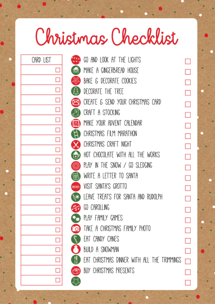 Free Christmas Checklist Printable The Craft Blog