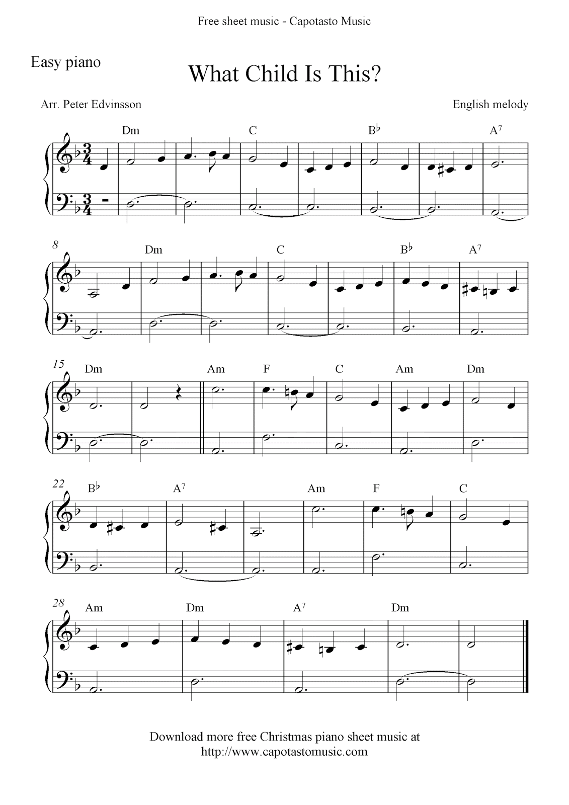 Free Christmas Sheet Music For Piano Feliz Navidad Free 