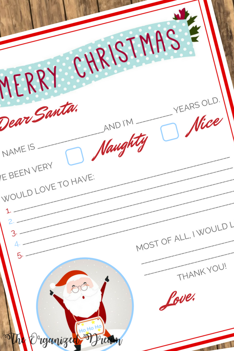 Free Christmas Wish List Printable The Organized Dream