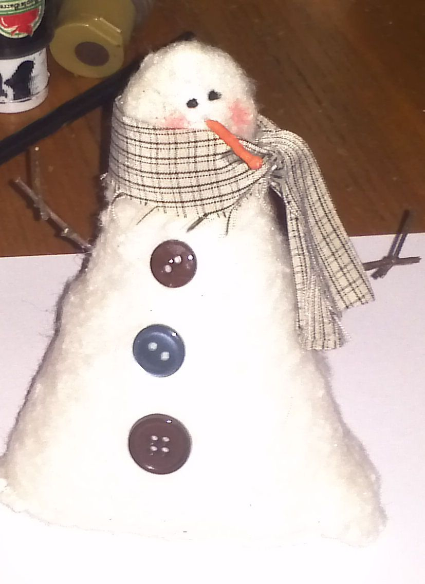 Free Country Snowman Pattern and Step by Step Instructions 