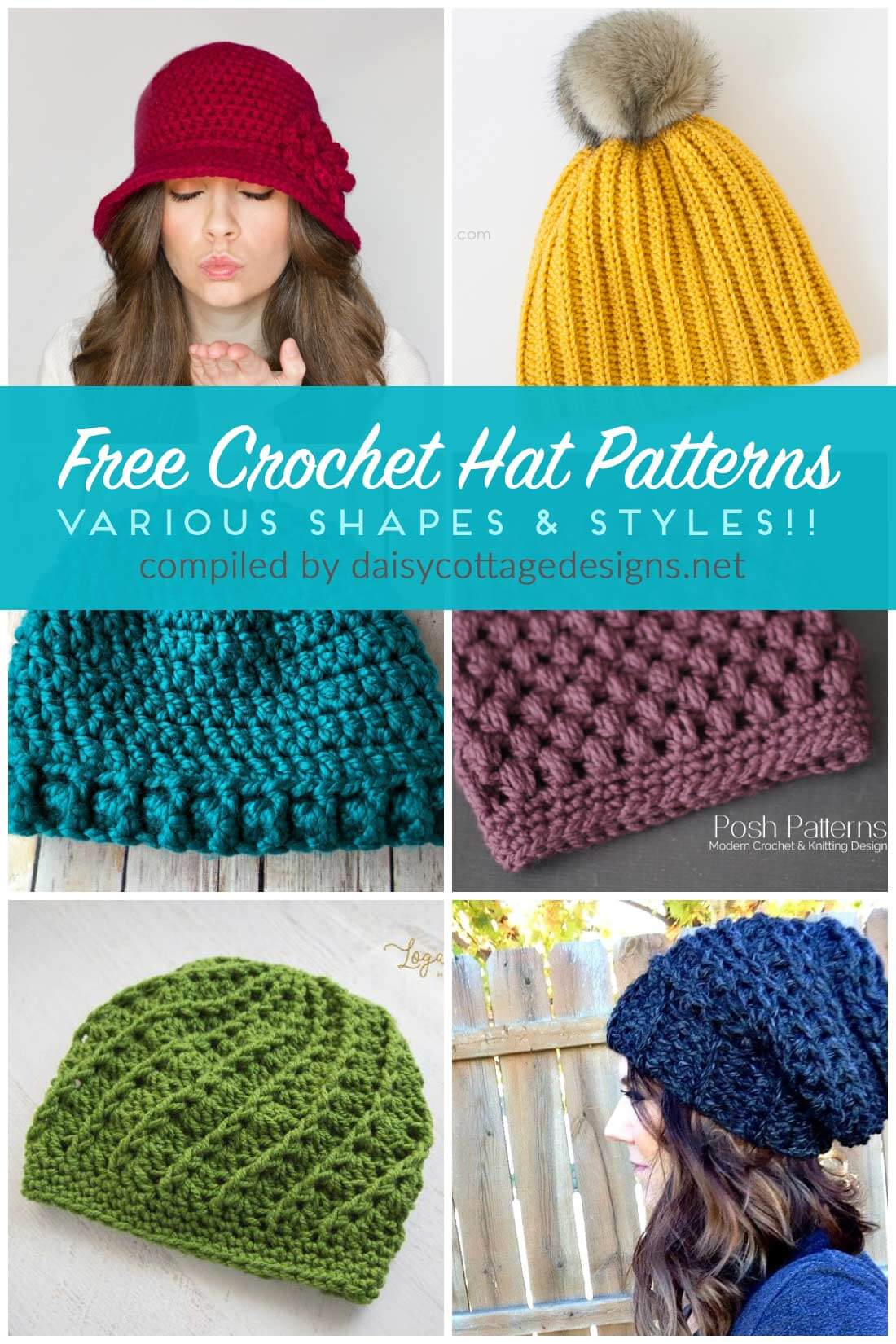 Free Crochet Hat Patterns Daisy Cottage Designs