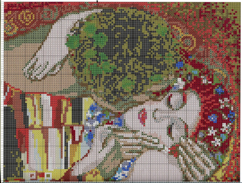 Free Cross Stitch Pattern G Klimt The Kiss DIY 100 Ideas