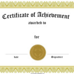 Free Customizable Certificate Of Achievement