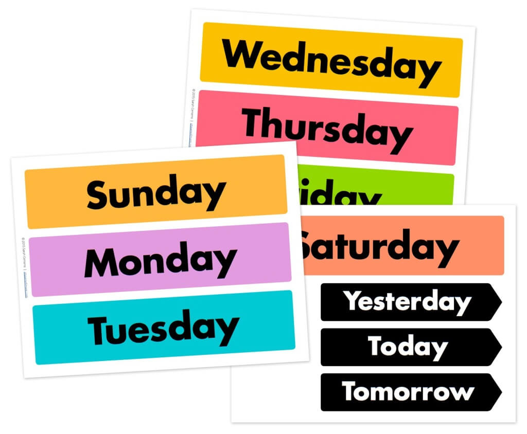 FREE Days Of The Week And Weather Wheel Printables Free 
