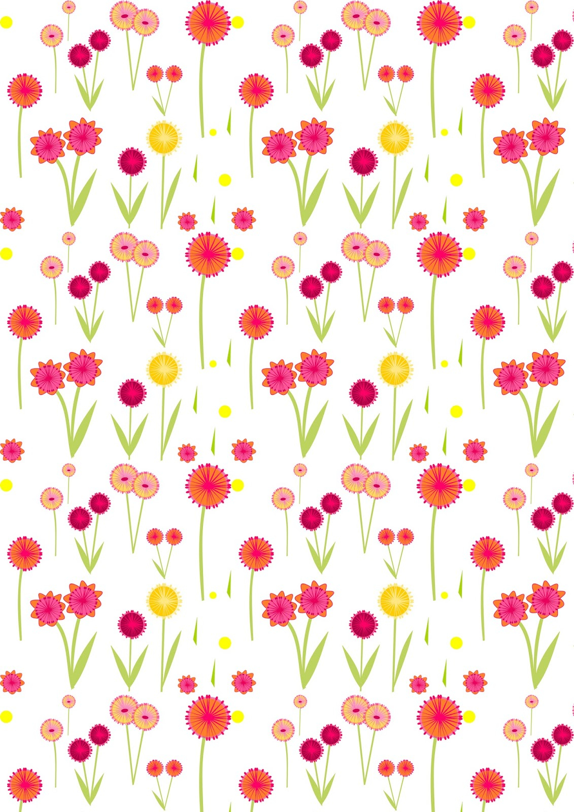 Free Digital Flower Scrapbooking Paper Ausdruckbares 