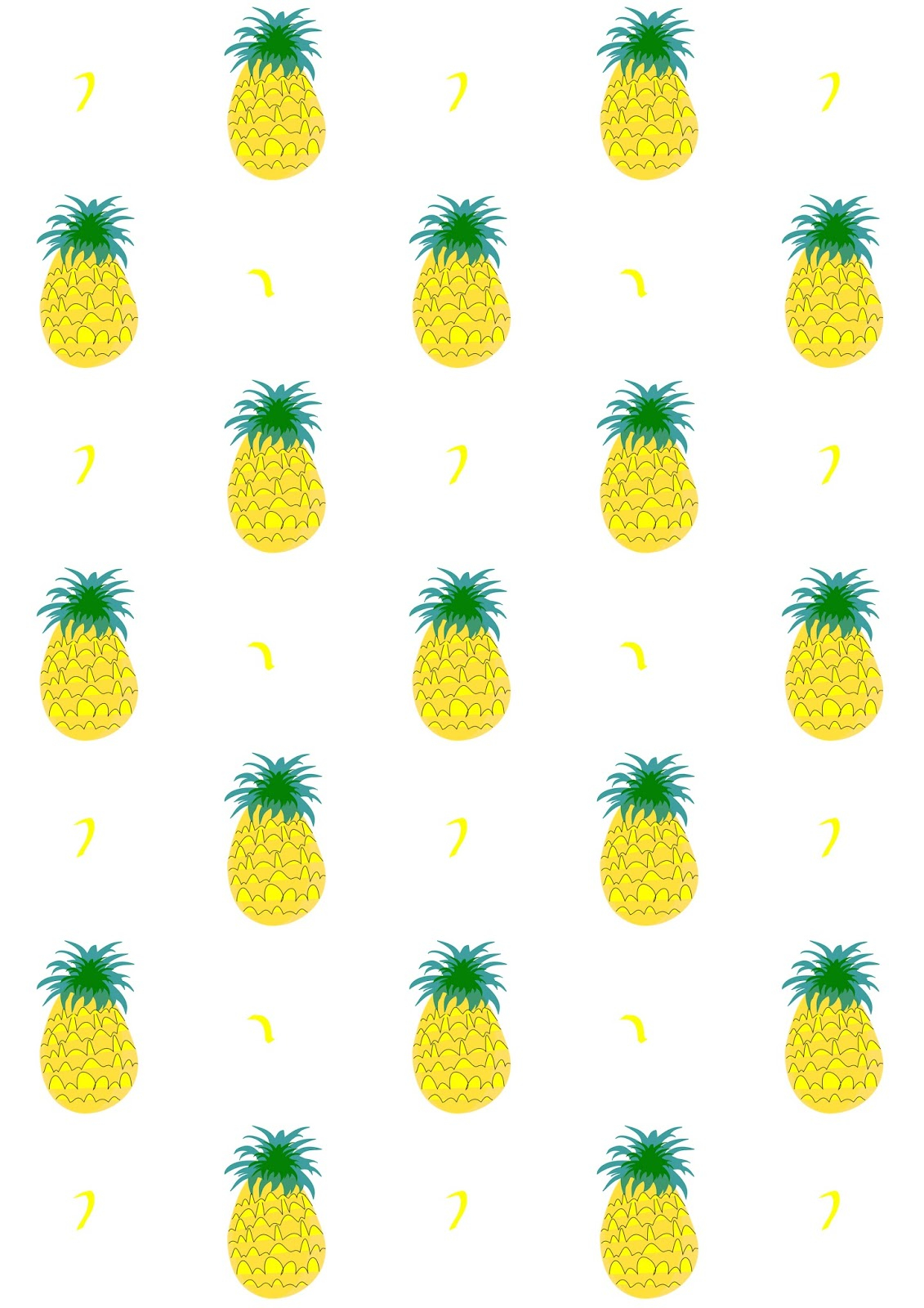 Free Digital Fruity Pineapple Scrapbooking Paper 