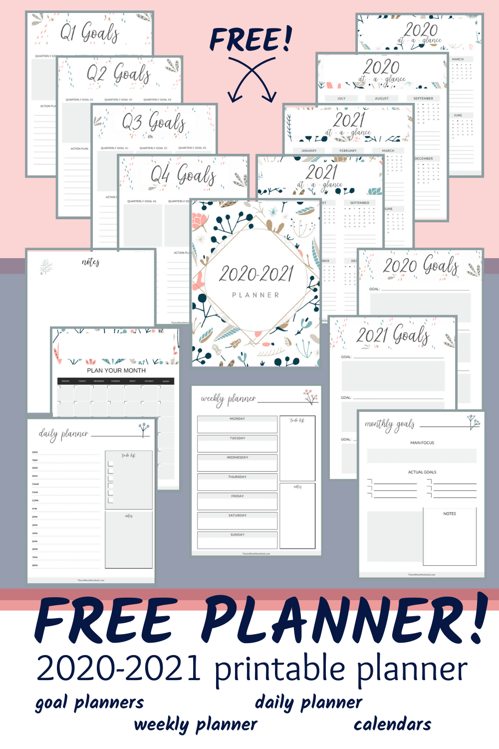 Free Download 2021 2021 Printable Planner No Sign Up Needed 
