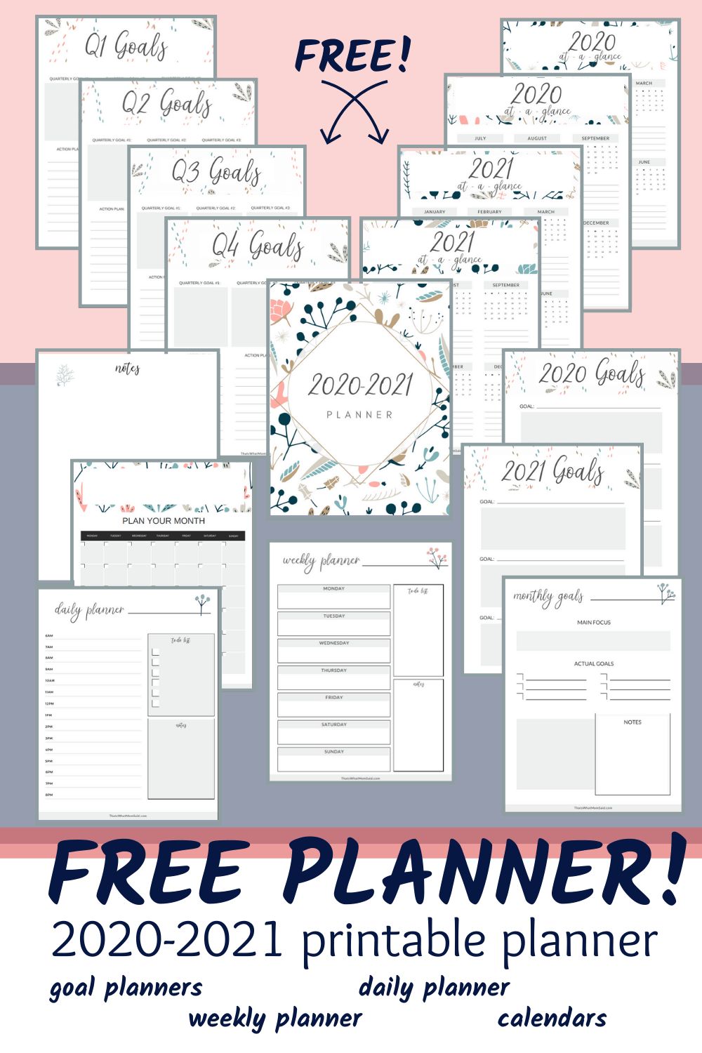 Free Download 2021 2021 Printable Planner No Sign Up 