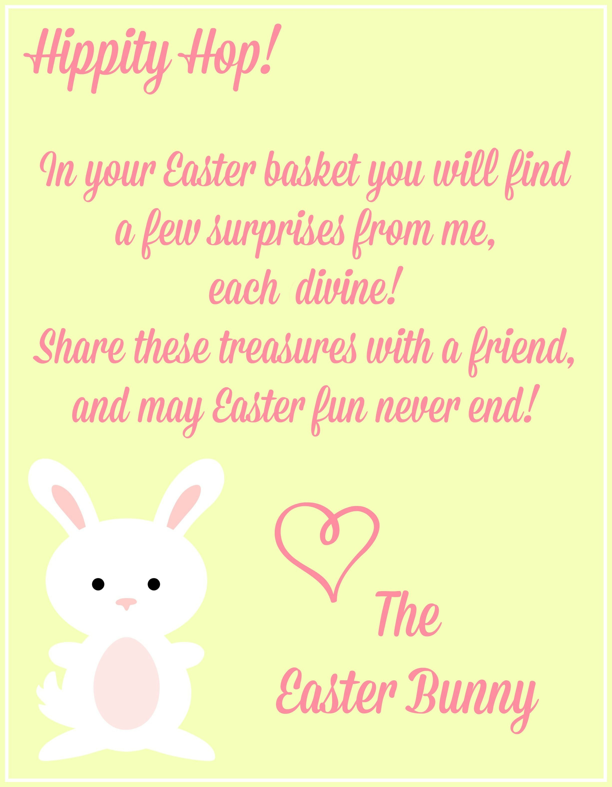Free Easter Printables Notes From The Easter Bunny 