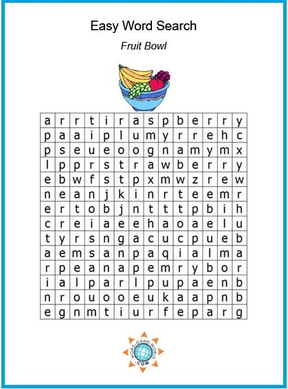 Free Easy Word Search