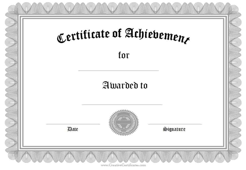 Free Formal Award Certificate Templates Customize Online