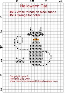 Free Halloween Cat Mini Cat CrossStitch Pattern Cross