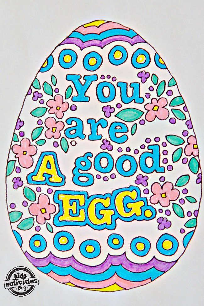 Free Kids Easter Egg Doodle Coloring Pages