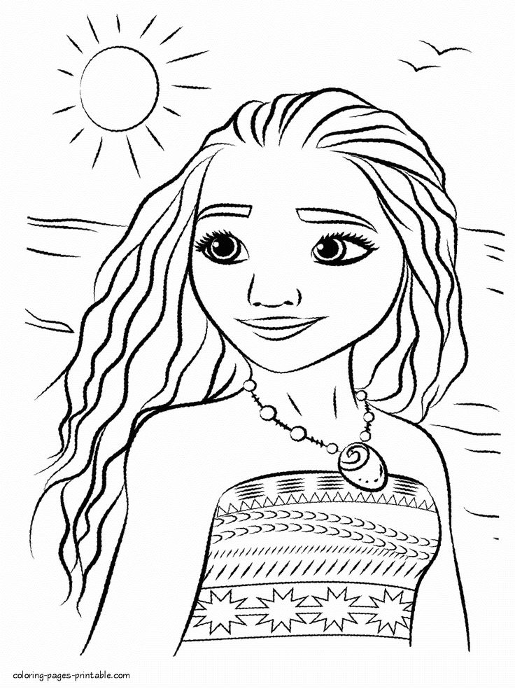 Free Moana Coloring Pages Disney Princess Coloring Pages 