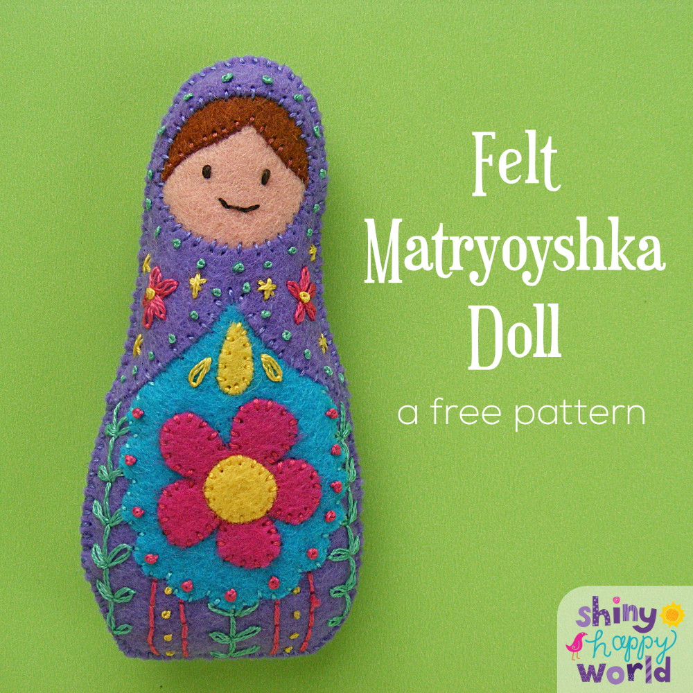 Free Pattern Embroidered Felt Easter Egg Shiny Happy World