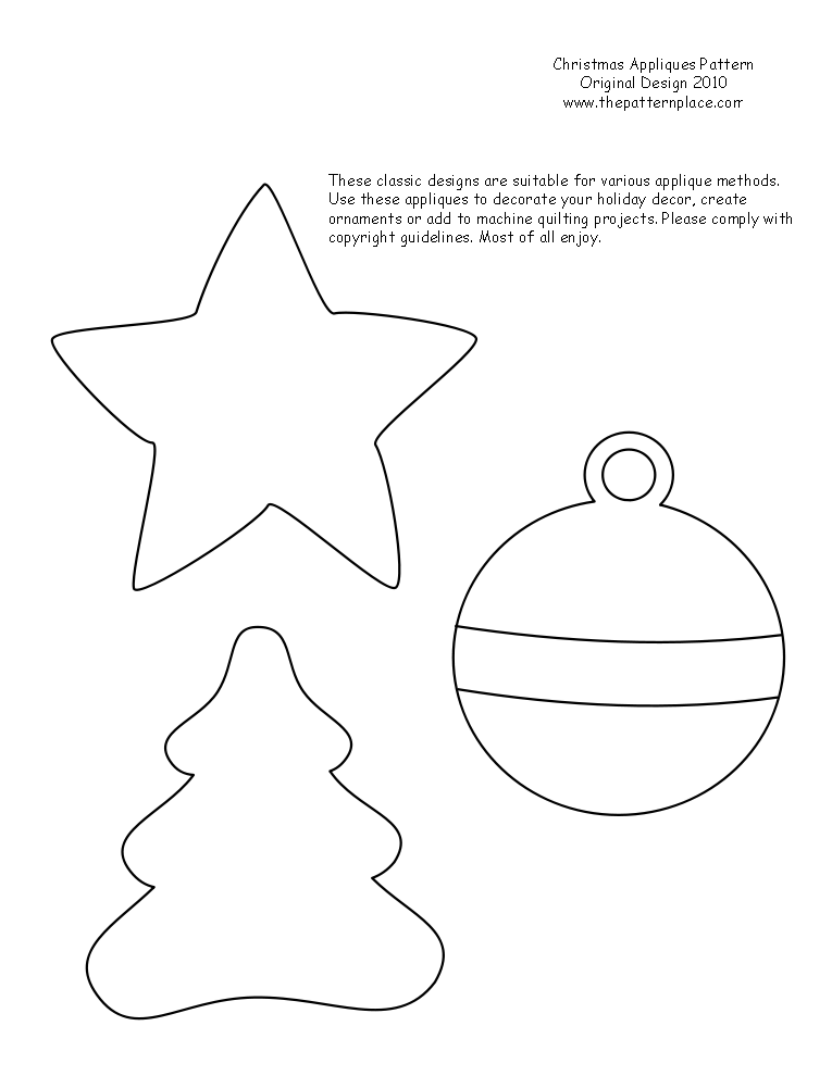 Free Patterns With Images Christmas Ornament Template
