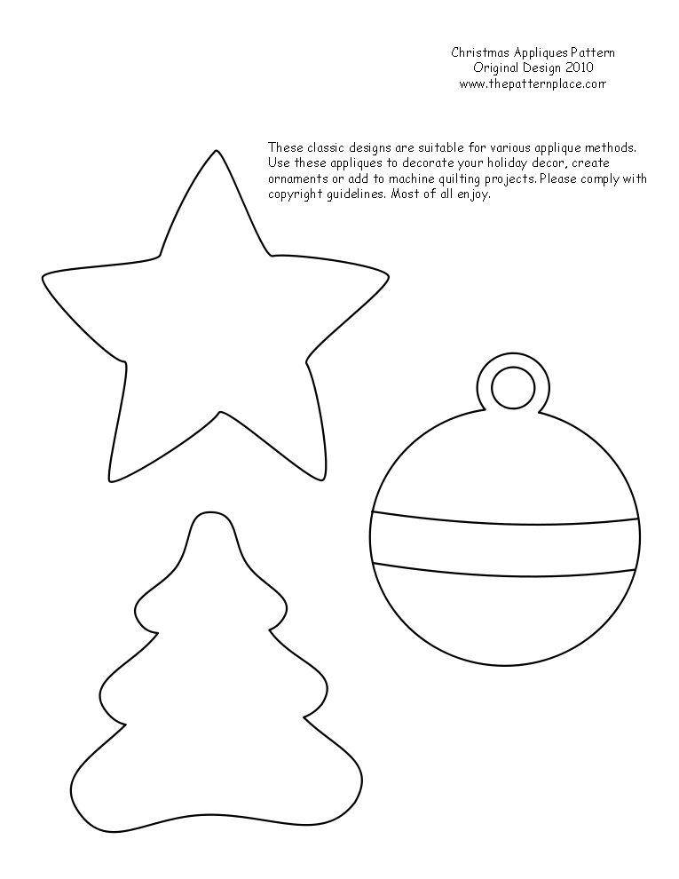 Free Patterns With Images Christmas Ornament Template 