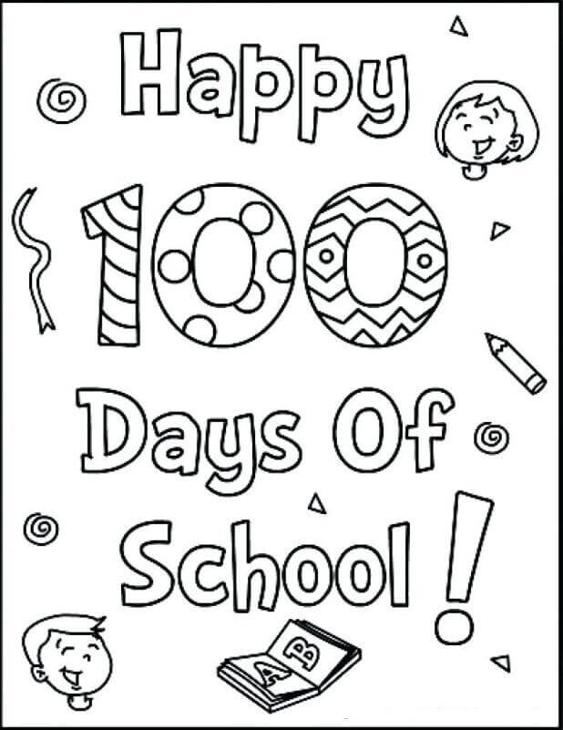 Free Printable 100 Days Of School Coloring Pages ScribbleFun