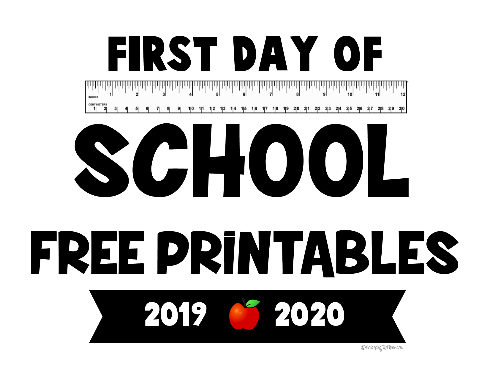 FREE PRINTABLE 2021 2021 First Day Of School Signs 