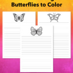 Free Printable A5 Planner Pages Butterflies To Color