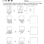 Free Printable Adding Worksheet For Kindergarten