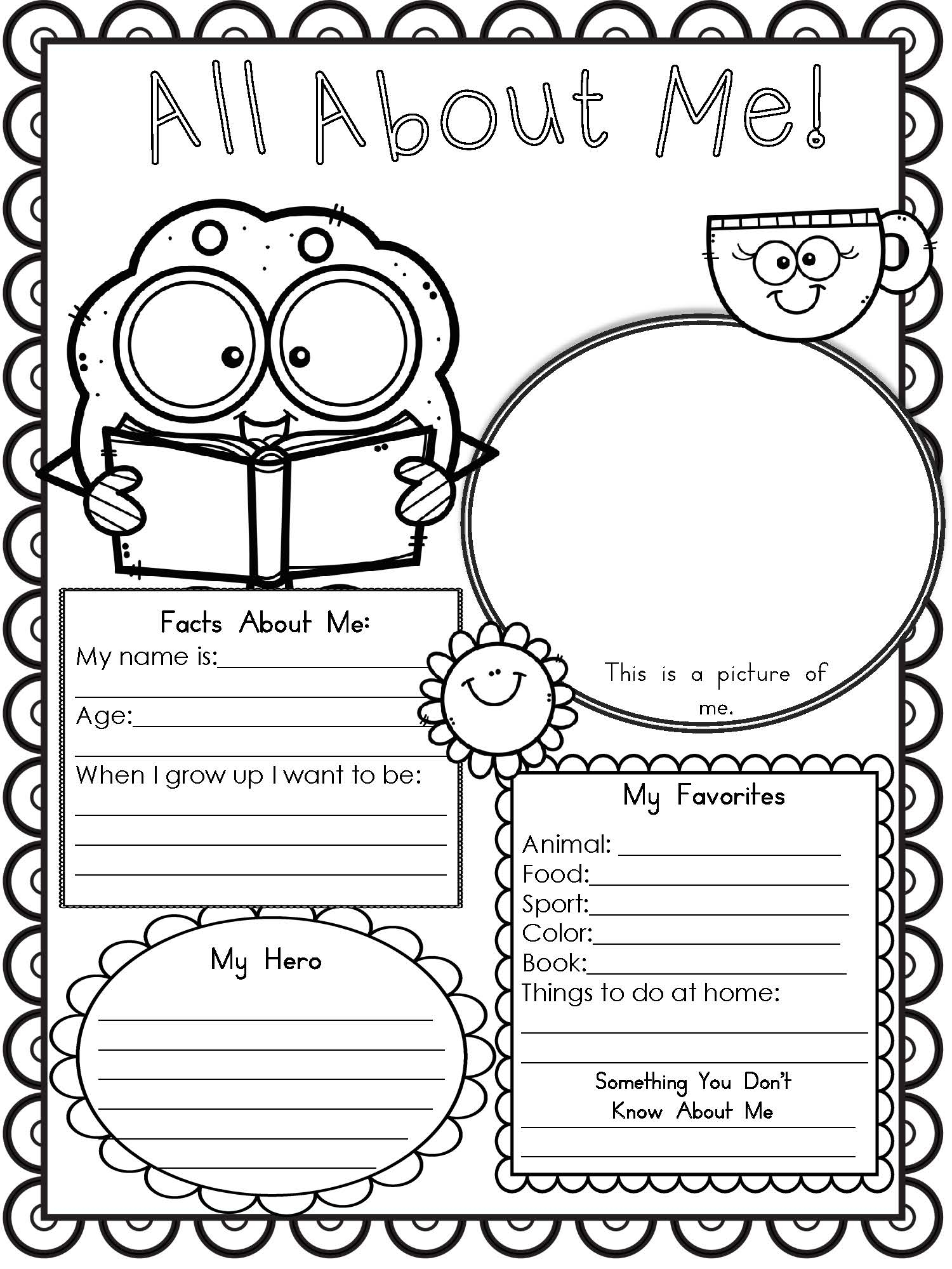 Free Printable All About Me Worksheet Modern Homeschool 