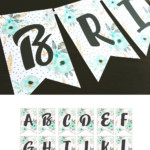 Free Printable Alphabet Banner MINT GOLD Six Clever