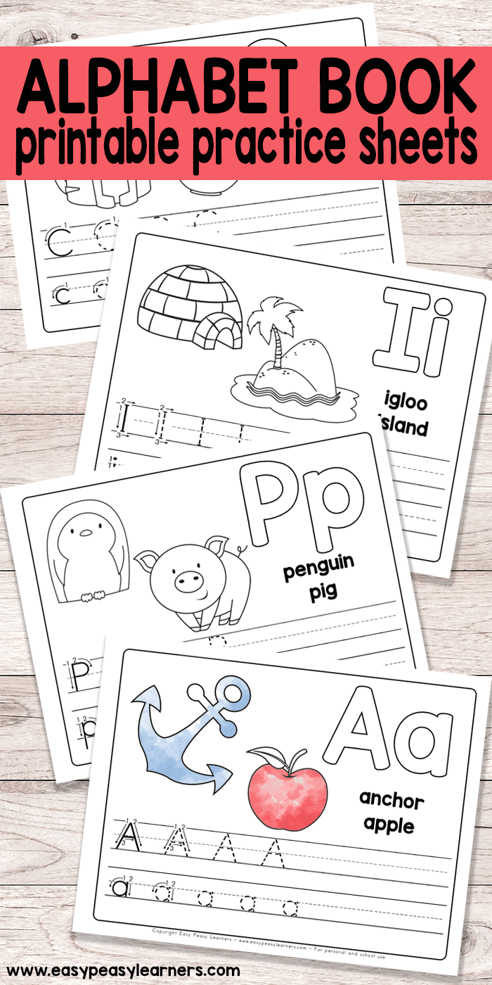 Free Printable Alphabet Book Alphabet Worksheets For Pre 