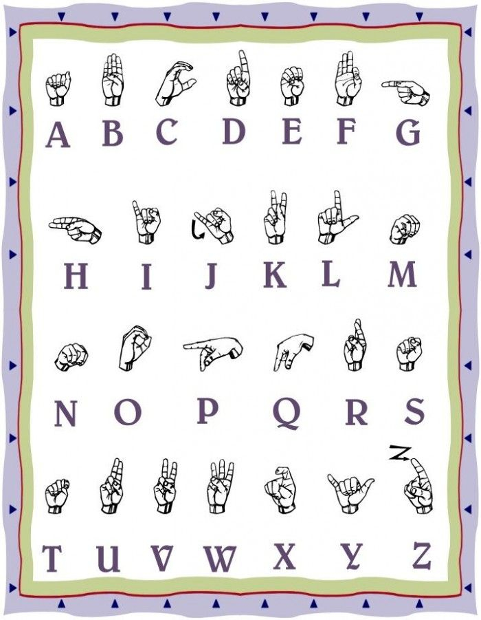 Free Printable American Sign Language Alphabet Sign 