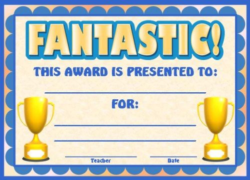 Free Printable Award Certificates For Elementary Students 