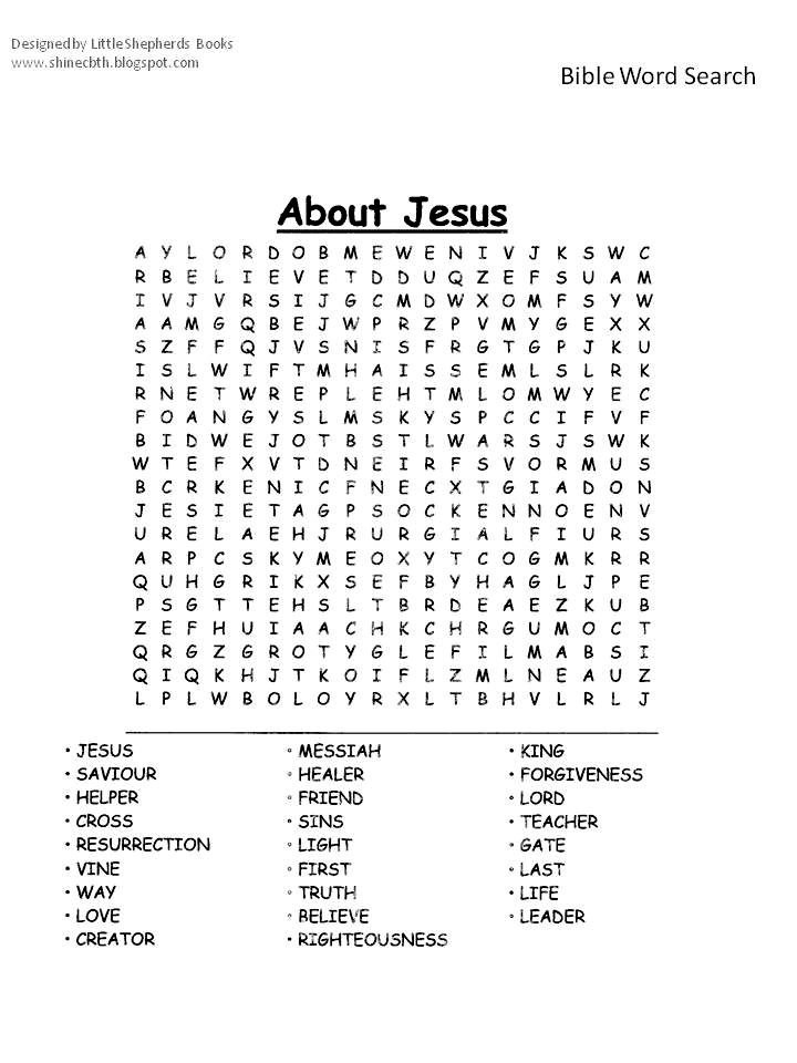 Free Printable Bible Word Search Bible Word Searches 