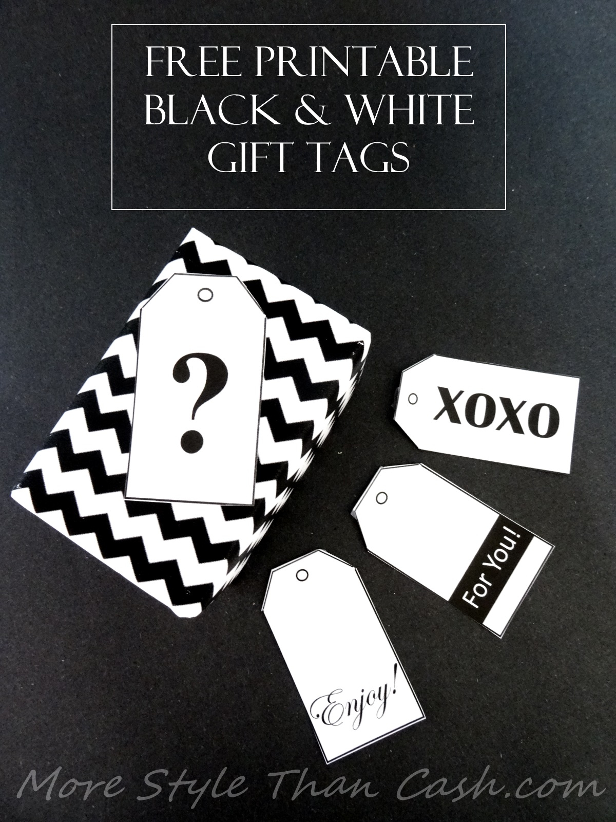 Free Printable Black And White Gift Tags