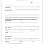 Free Printable Blank Bill Of Sale Form Template As Is