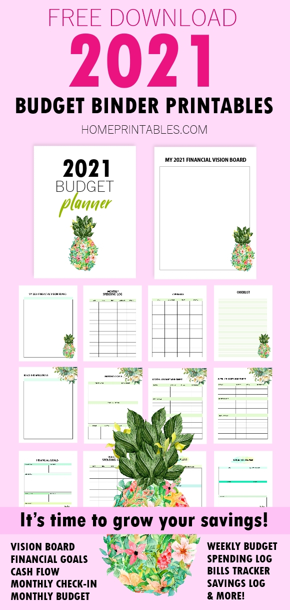 FREE Printable Budget Planner 2021 GROW Your Savings 