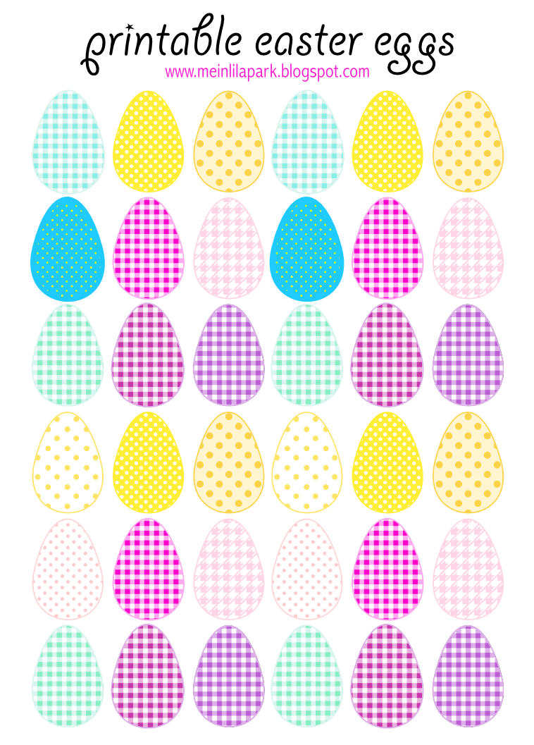 Free Printable Cheerfully Colored Easter Eggs 