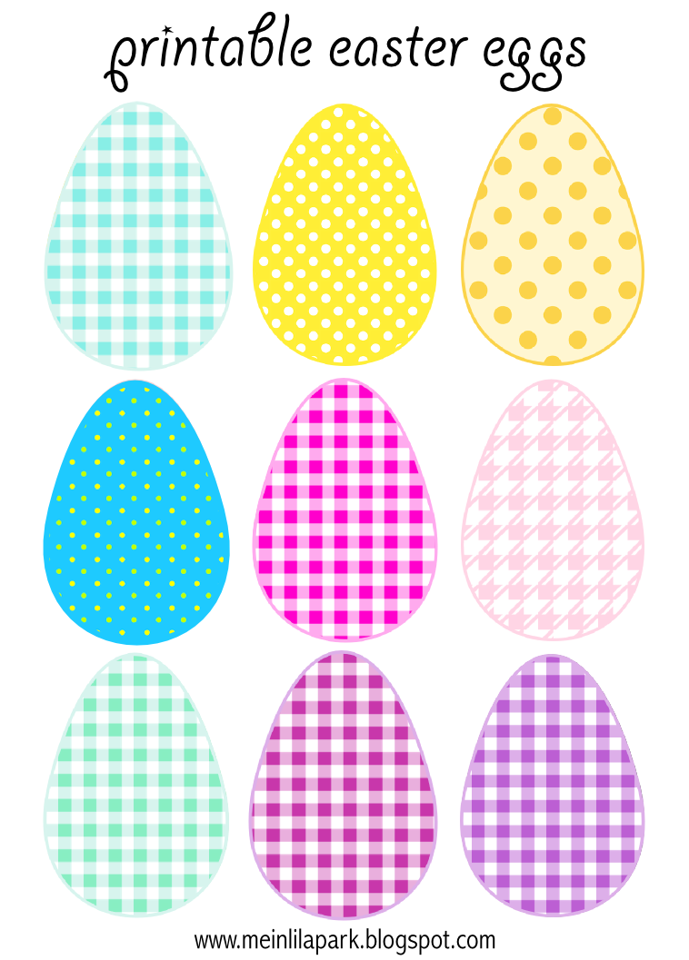 Free Printable Cheerfully Colored Easter Eggs 