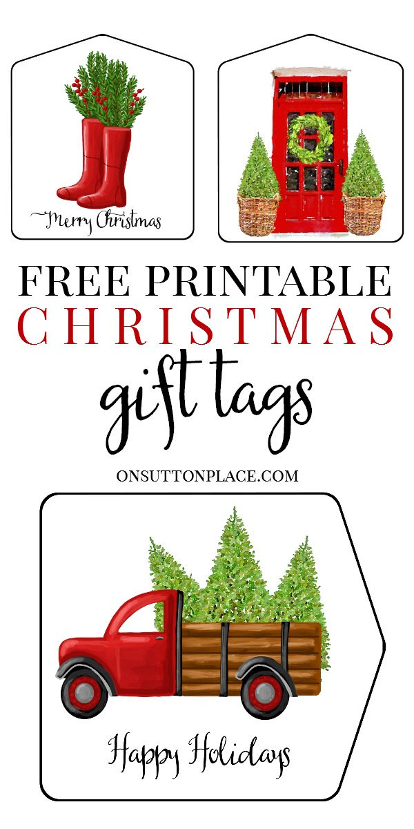 Free Printable Christmas Gift Tags On Sutton Place