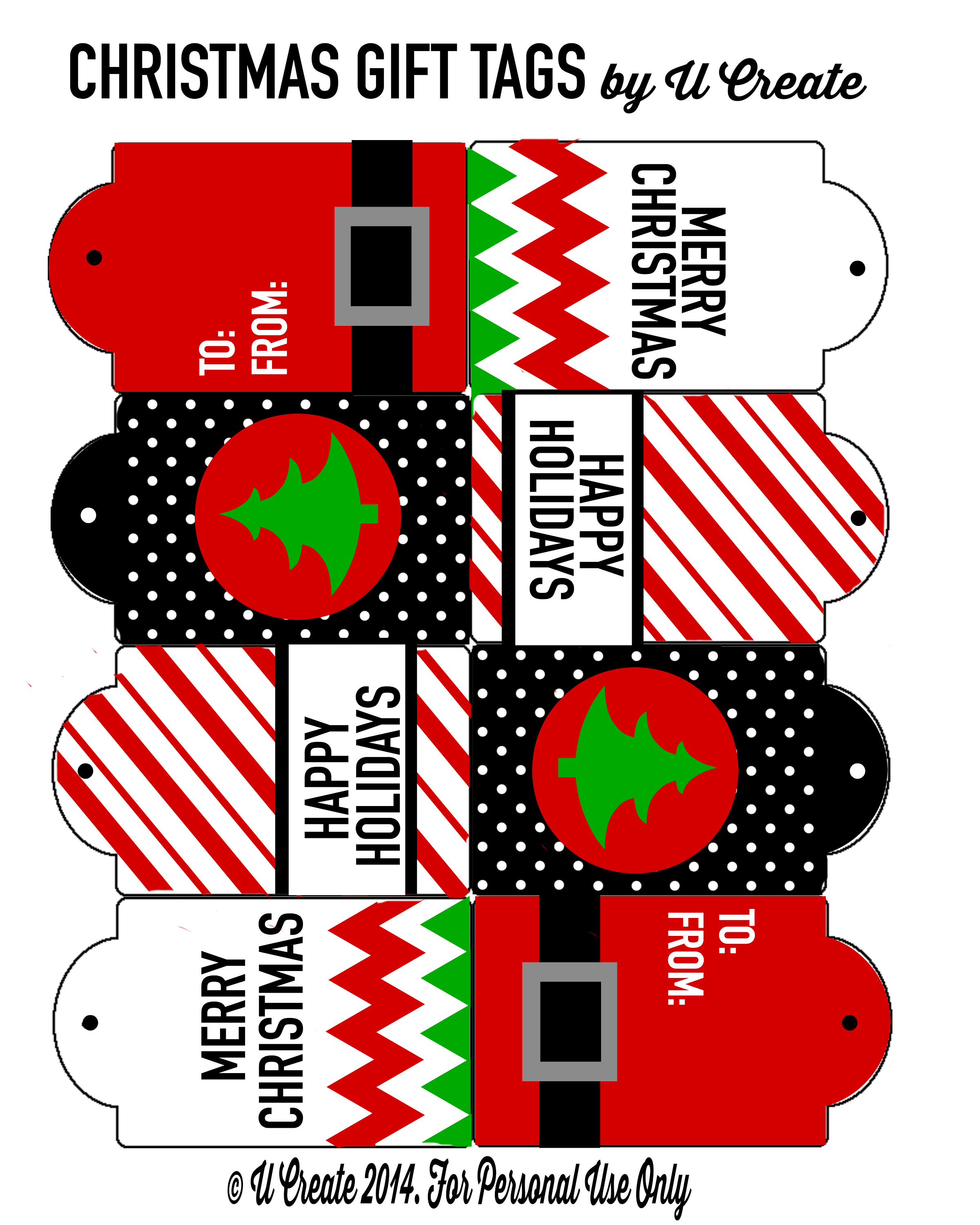 Free Printable Christmas Tags U Create