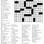 Free Printable Crossword Puzzles Free Printable