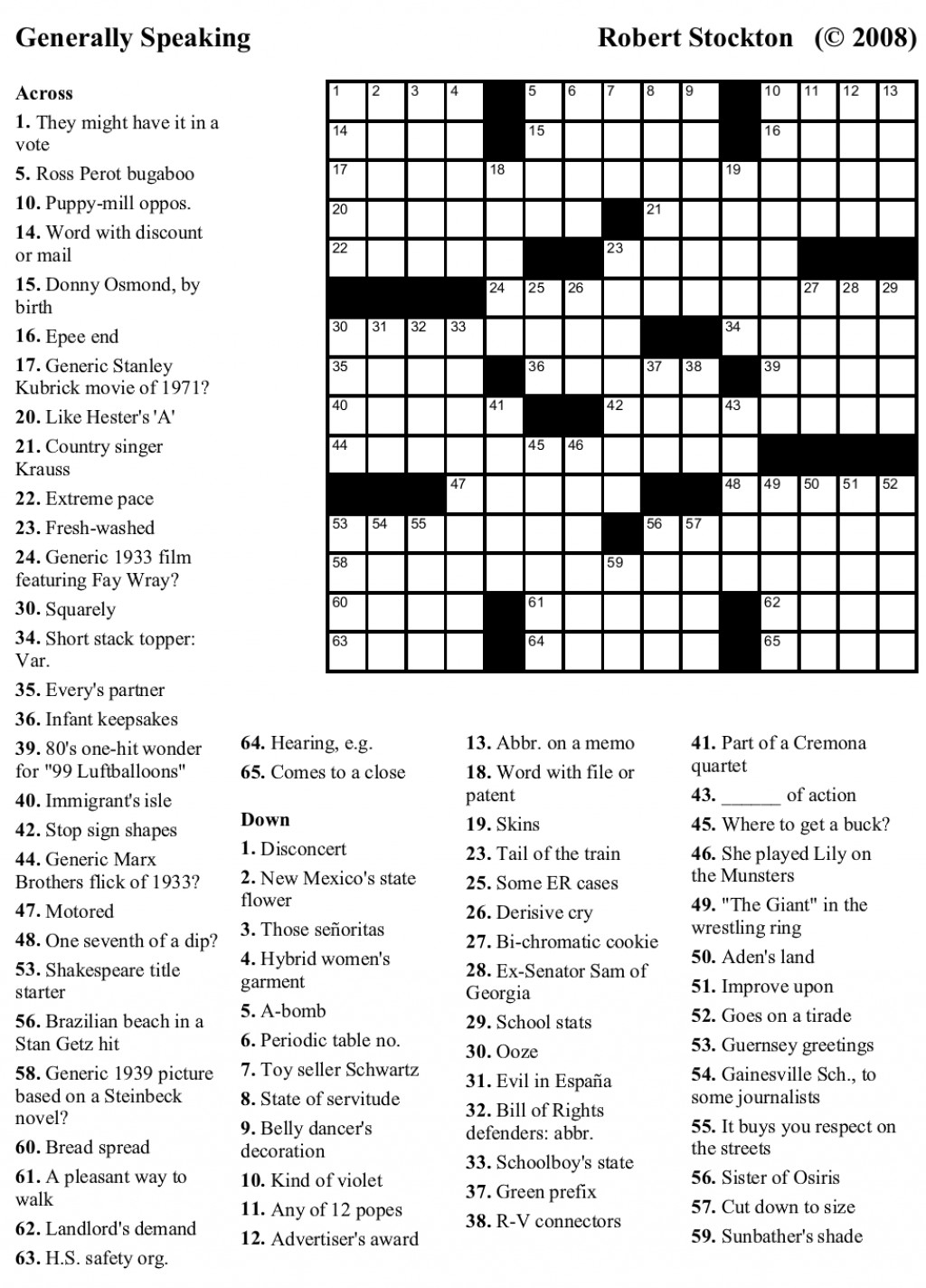 Free Printable Crossword Puzzles Medium Difficulty