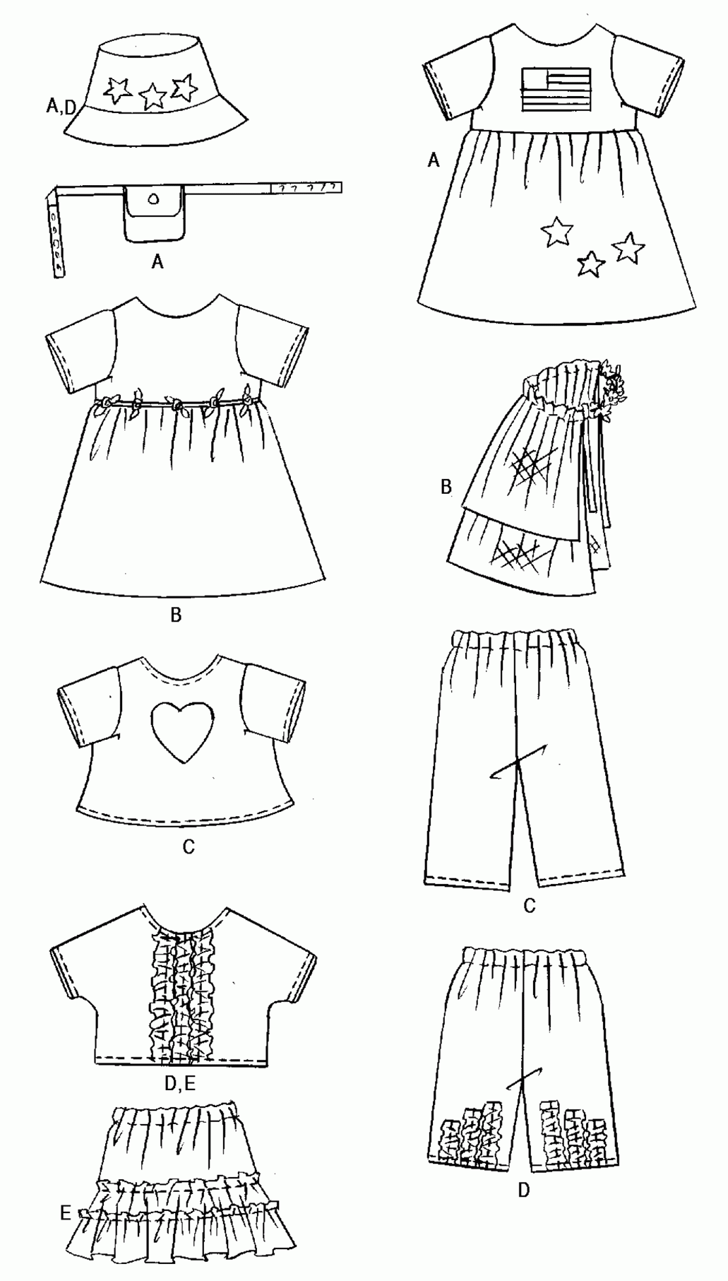 Free Printable Doll Clothes Patterns Images Butterick 