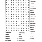 Free Printable Extra Large Print Word Search Word Search