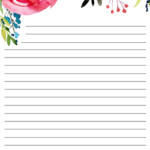 Free Printable Floral Stationery Paper Trail Design