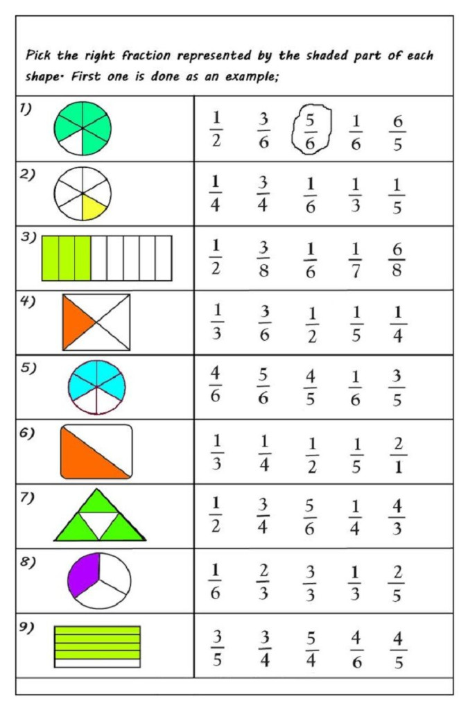 Free Printable Fractions Worksheets For 2021 Educative
