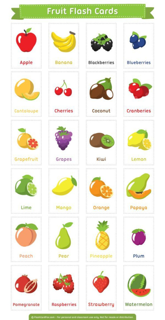 Free Printable Fruit Flash Cards Download Them In PDF