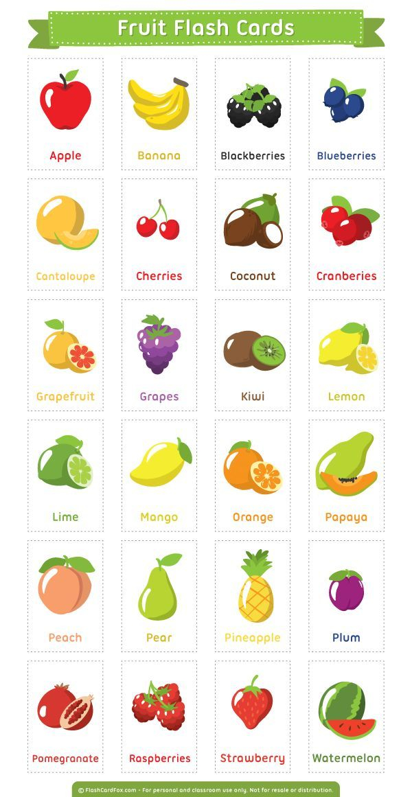 Free Printable Fruit Flash Cards Download Them In PDF 